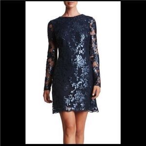 Dress The Population Blue 'Grace'
Sequin Lace Long Sleeve Shift Dress NWOT